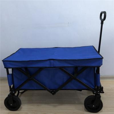 China PVC Wheel Collapsible Wagon Cart 600D Lightweight Foldable Wagon With Insulating Layer for sale