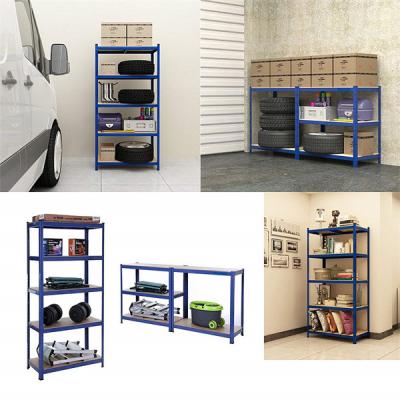 China 5 Tier Galvanized Steel Storage Rack Metal Shelves For Garage Corrosion Protection for sale