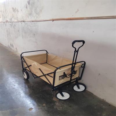 China Transport Collapsible Wagon Cart Foldable Beach Trolleys With Four Wheels 103cm for sale