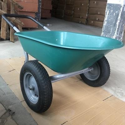 China Heavy Duty Folding Hand Trolley Plastic 2 Wheel Steel Wheelbarrow Pneumatic Tyre for sale