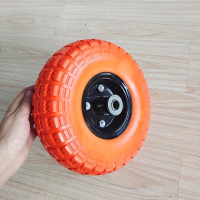 China 10 Inch Utility Trolley Rubber Wheel 3.50-4 Tire With Load 120LB Pneumatic Wheel for sale