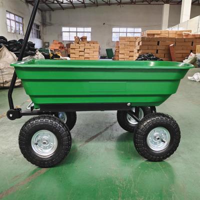 China Utility 10 Inch Pneumatic Tires Wheel Garden Dump Truck 75L Capacity for sale