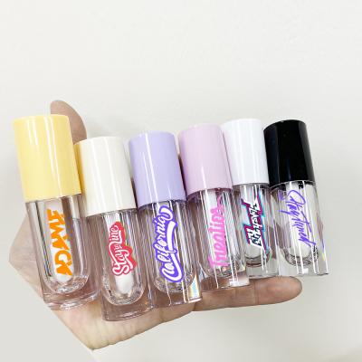 China 6.5ml Empty Lip Gloss Tube custom logo lipgloss containers with big brush for sale
