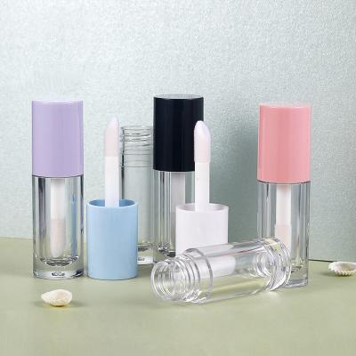 China Custom Logo 6ml Empty Lip Gloss Tube Private Label With Big Wand for sale