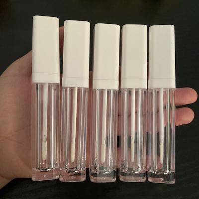China 6.5ML Square Empty Lip Gloss Tube With Logo Small Batch Customization for sale