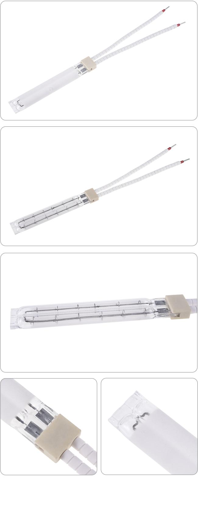Ceramic white twin tube infrared heating lamp