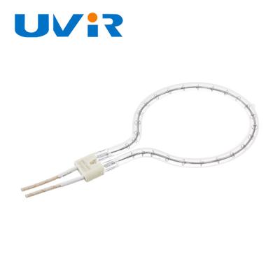 China Customized  Clear high quartz tube Ring Infrared Lamps 230V Heat Impact Resistance for sale