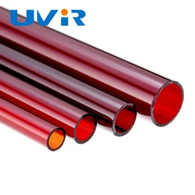 China Diámetro del calentador 14m m 19m m de UVIR Ruby Color Infrared Quartz Tube en venta