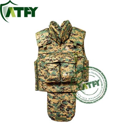 China Full Body Military Ballistic Vest Armor Kevlar Body Suit Lightweight for sale