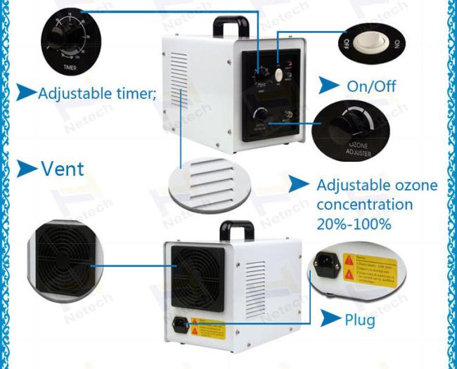 3 - 5 G / Hr Air Cooling 80W House cleanion Ozone Air Purifier With Domestic