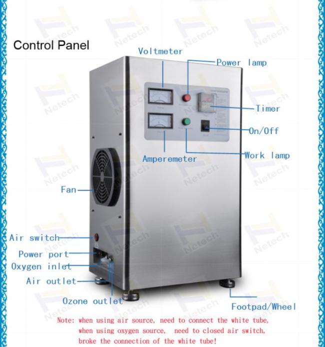220V Stainless Steelindustrial Ozone Machine Generator 2-20G Air Clean / Water Treatment