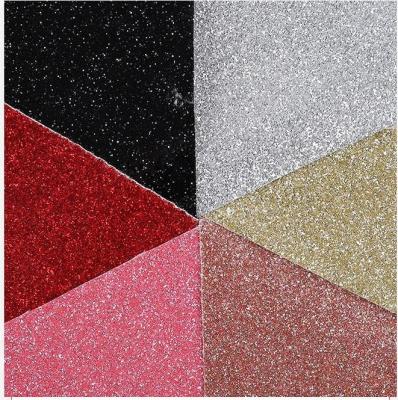 China Waterproof Glitter PU Leather Powder Film Glitter Artificial Leather Customized for sale