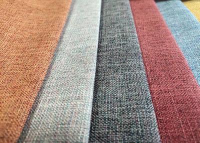 China 260gsm Upholstery Sofa Fabric , Home Textile Plain Woven Linen Fabric for sale
