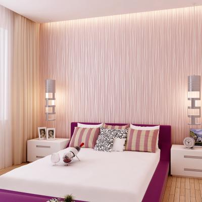 China recubrimiento de paredes blanco apoyado tela del vinilo de los cabeceros de la cama del papel pintado de los 3.2m en venta