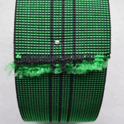 China 7cm Upholstery Elastic Webbing Green Sofa Webbing Belt for sale