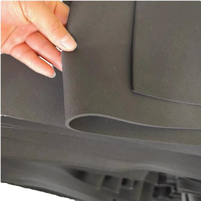EPDM Foam Rubber Sheet showing material texture and flexibility