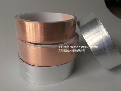 China fita de cobre lisa da folha de 0.01mm com EMI Shielding adesiva condutora à venda