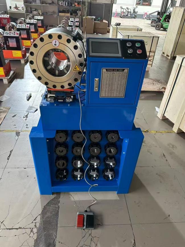 P38 Hose Crimping Machine in operation
