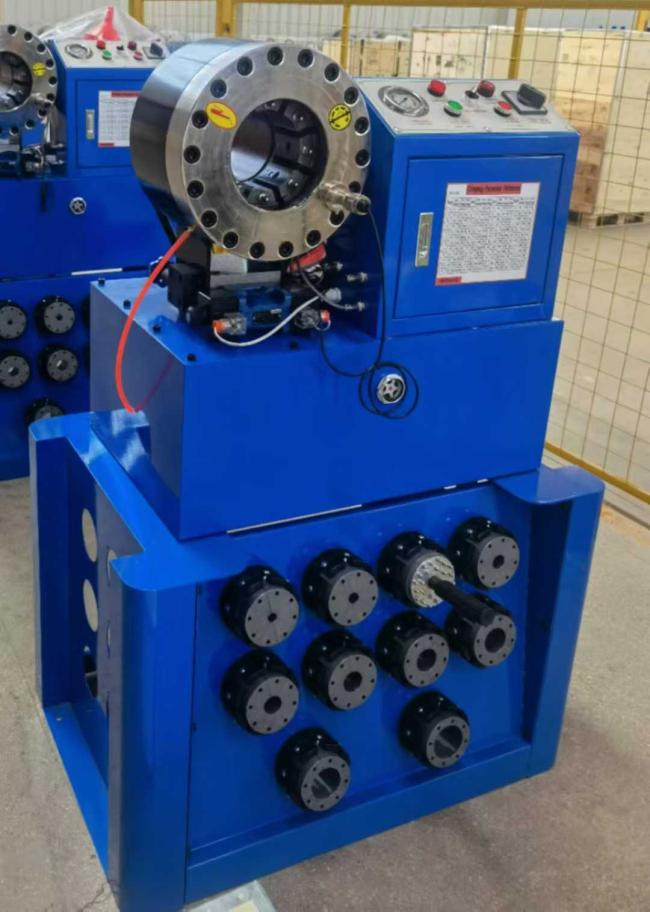 Operational display of P38 Hose Crimping Machine