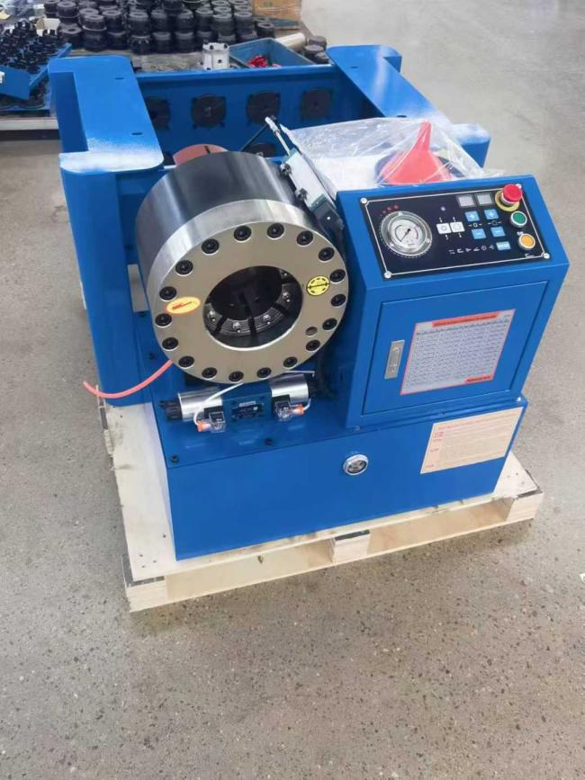 Technical specifications display on P38 Hose Crimping Machine