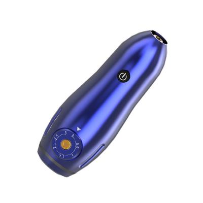 China Blue Color Short Tattoo Pen With Adjustable Needle Tattoo Machine For Body Art Professional Artists for sale