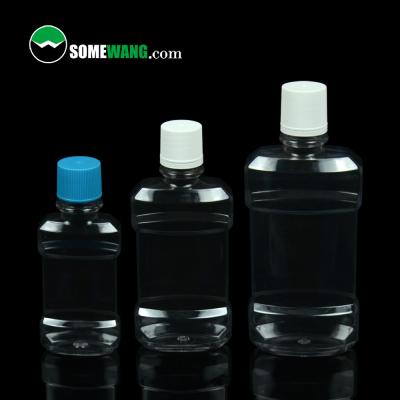 China 100ml / 250ml / 500ml Cosmetic PET Bottle Customized Mouthwash Bottle for sale