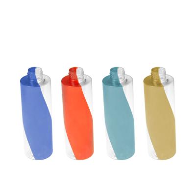 China Dual Color  Empty Custom PETG Cosmetic Bottle Plastic Lotion Bottle 200ml for sale