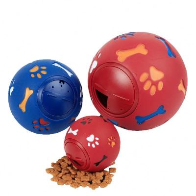 China Blue / Red Color Dog Fetch Ball , Dog Snack Ball Chewable For Training Pets for sale