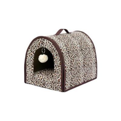 China Soft Plush Folded Modern Dog Bed , Cute Dog Beds With Toy Ball / Door Ring for sale