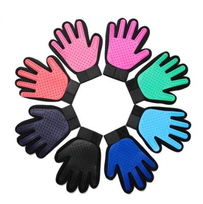 中国 サイズ17 * 23cmペット手袋のブラシは、接触ペット手袋のマッサージの環境友好的調整します 販売のため