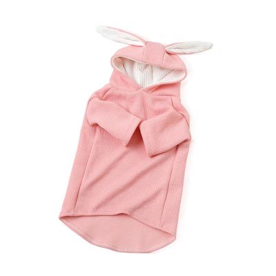 China O gato bonito bonito da orelha de coelho veste-se, roupa engraçada do gato cor-de-rosa/cor cinzenta à venda