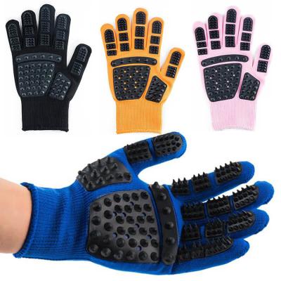 China True Touch Glove Cat Hair Deshedding Brush Glove Dog Hair Comb Hair Remover for sale