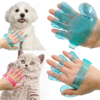 中国 ゴム製猫の毛の手袋の櫛犬のハックル ペットDesheddingのブラシの手袋 販売のため