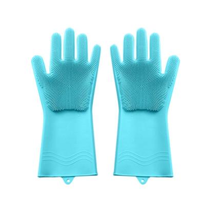 China Long Silicone Pet Glove Dog / Cat Hair Removal Bathing Tools for sale