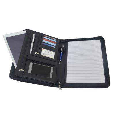 China PU Material A4 Portfolio Folder , Leather A4 Zipped Conference Folder for sale