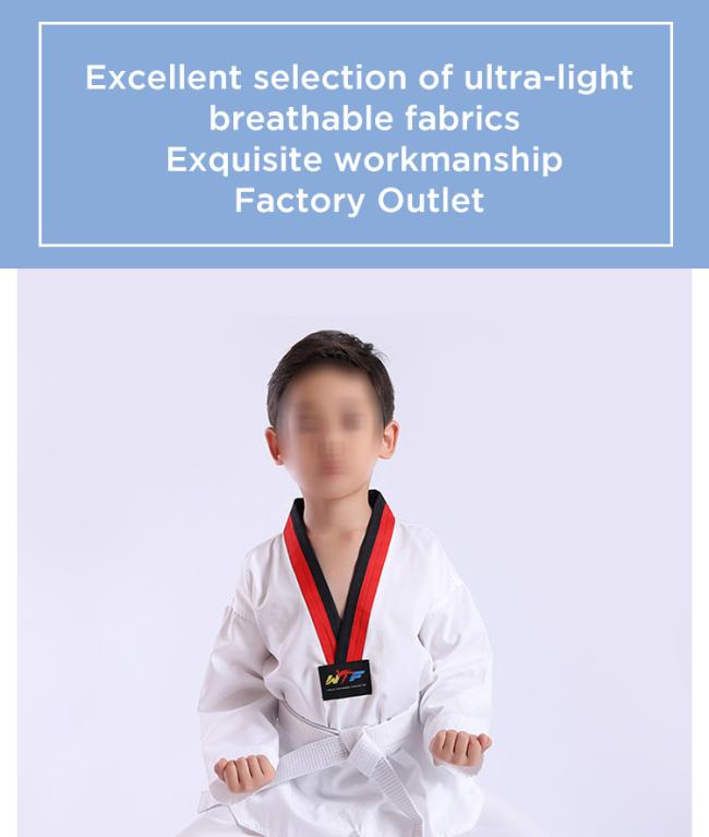 Martial arts wear taekwondo dobok wtf uniform white kids adults dobok suit