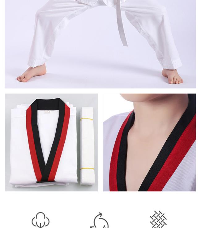 Martial arts wear taekwondo dobok wtf uniform white kids adults dobok suit