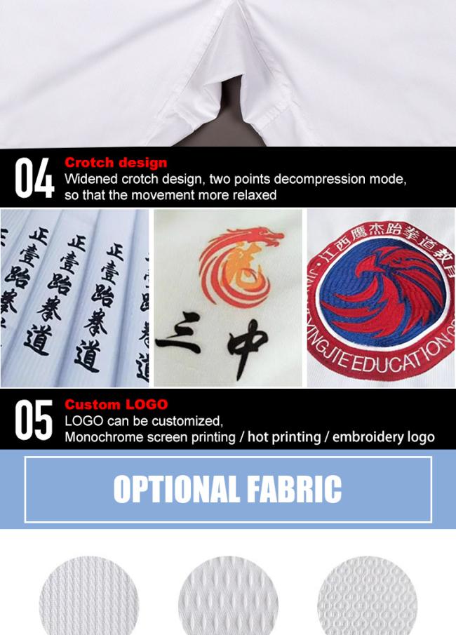 Martial arts wear taekwondo dobok wtf uniform white kids adults dobok suit