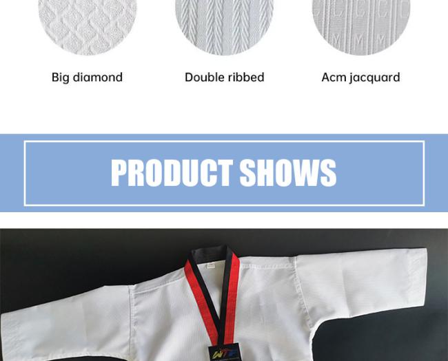 Martial arts wear taekwondo dobok wtf uniform white kids adults dobok suit