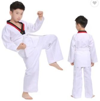Martial arts wear taekwondo dobok wtf uniform white kids adults dobok suit