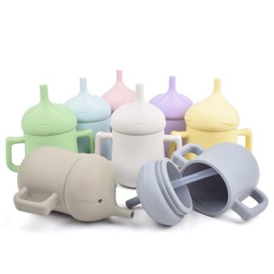 China Nieuwgeboren olifant Sippy Cup Gepersonaliseerde Sippy Cups Met Handvaten Te koop