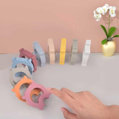 China Infants Silicone Dominoes 10 Pieces Baby Silicone Toys Entertaining for sale