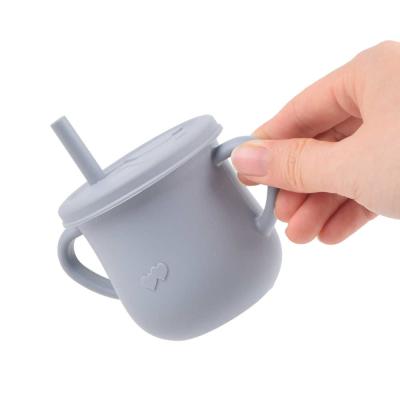 China 5.3oz 150mL Silicone Sippy Straw Cup -40C To 230C Temperature Range for sale