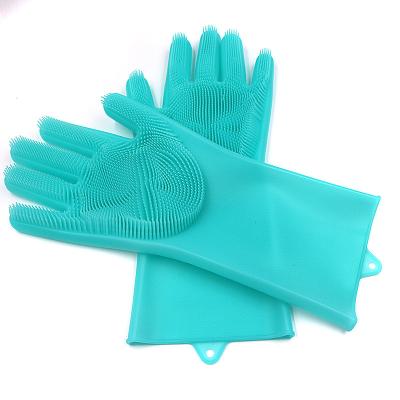 China Blue Silicone Gloves Heat Resistant Silicone Household Products Durable for sale