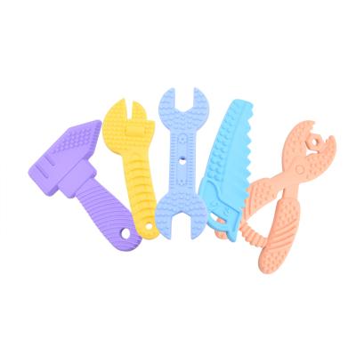 China Gelatin Silicone Teething Toys Toddlers Silicone Chew Toys Blue for sale