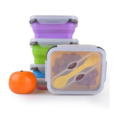 China Retractable Food Container Silicone Household Products 600mL 700mL for sale