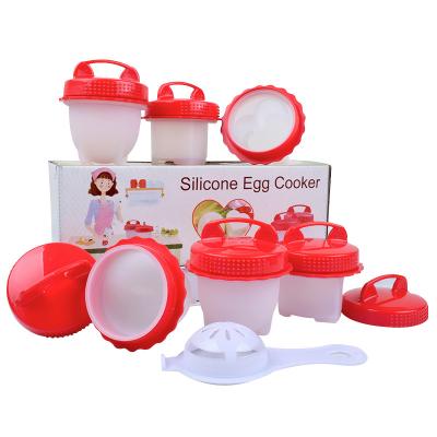 China 6Pcs Egg Cooker Silicone Household Products Hard Boiled Egg Silicone Cups for sale