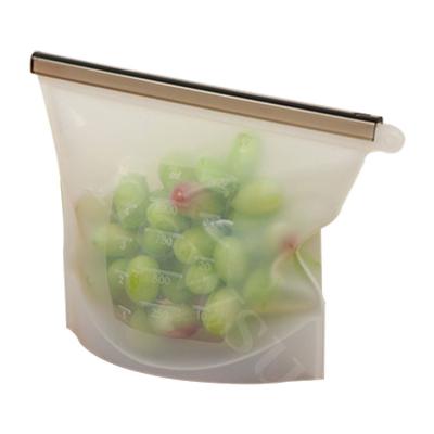 China Non Toxic Silicone Freezer Bags Food Grade Silicone Ziplock Bags for sale