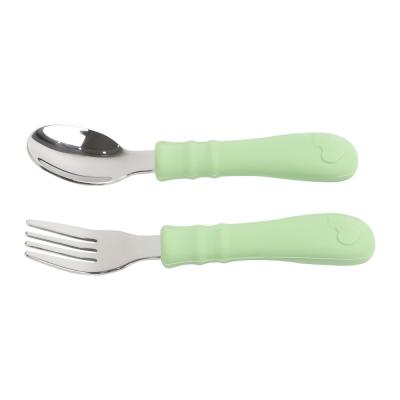 China Baby Silicone Food Feeder Spoon and Fork Customized Silicone Products Heat Insulation for sale