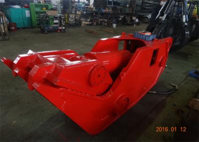 China 1960KN Mini Excavator Attachments , Excavator Crusher Attachment Red Color High Power for sale